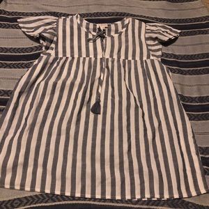 Striped linen blouse